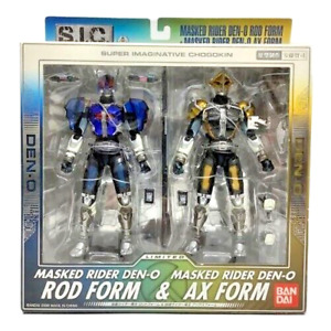Bandai S.I.C. Masked/Kamen Rider Den-O Rod Form & Den-O Ax Form Figure Set Japan