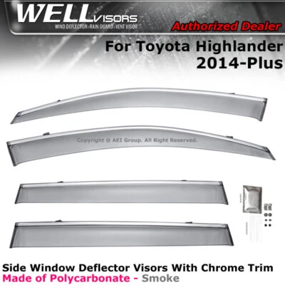 WellVisors para Toyota Highlander 2014-2019 protector de lluvia ventana visera deflectores Foto 1 de 4