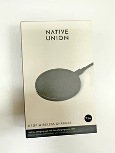 Chargeur sans fil Native Union Drop 7,5 W Qi charge rapide noir OCCASION - Photo 1 sur 3