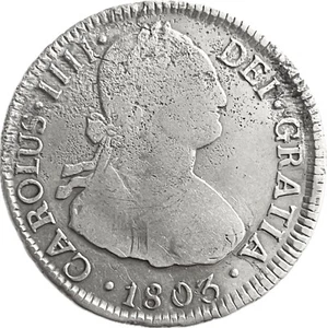 Colonial Spain - 1803 - Santiago - 2 Reales - Picture 1 of 2