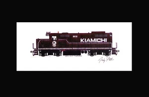 Kiamichi GP9 11""x17"" estampado enmarañado firmado por Andy Fletcher - Imagen 1 de 1
