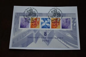 GB 2004 Scottish Parliament Miniature Sheet, On Piece, Used ex FDC - Picture 1 of 1