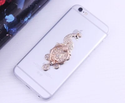 Soporte de anillo de teléfono celular de cristal giratorio Lilidreamstore 360 soporte pavo real Foto 1 de 4