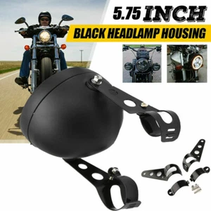 5.75" Zoll LED Motorrad Rund Haupt Scheinwerfer Gehäuse mit Halterung für Harley - Bild 1 von 12