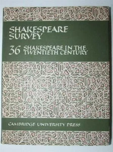 Shakespeare Survey 36, 1983 Hbk+Dj, Shakespeare in the Twentieth Century - Imagen 1 de 5