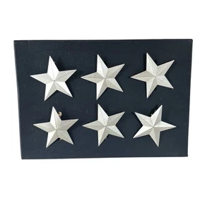 Anelli Tovagliolo Stella Patriottica Natale 6 Ct Stelle e Strisce ARGENTO NUOVO - Foto 1 di 8