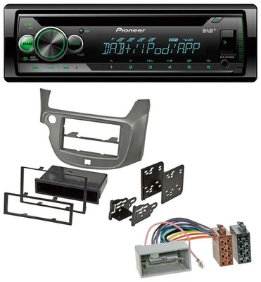 Pioneer USB MP3 DAB AUX CD Autoradio für Honda Jazz (ab 2009) - silber - Bild 1 von 4