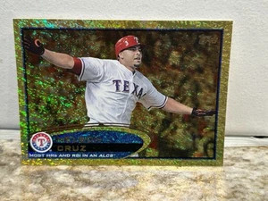 2012 Topps Nelson Cruz Gold Sparkle No. 360 Texas Rangers - Picture 1 of 2