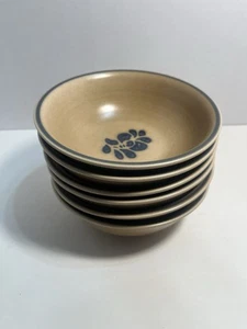 6 Pfaltzgraff "Folk Art" 6 Inch Soup and Cereal Bowls Vintage Very Nice 1130 - Picture 1 of 4