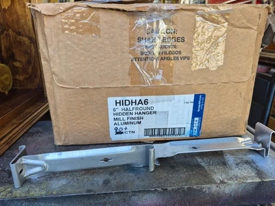 Perchas de canalón ocultas media redonda de 6 pulgadas 90 plus Foto 1 de 3