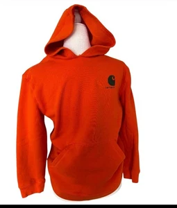 Carhartt Boys Long Sleeve Graphic Sweatshirt Hoodie Size L 14-16 Orange. - Picture 1 of 8