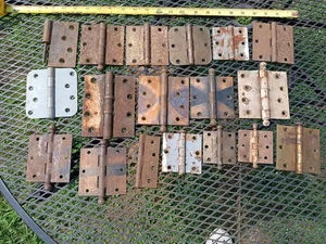 Lote de bisagras de puerta antiguas vintage Stanley SW - Imagen 1 de 7