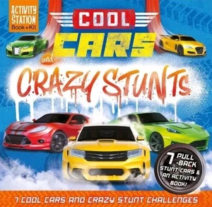 Cool Cars And Crazy Stunts Activity Station Book Kit 7 Car Stunt Ramp Gift Set - Picture 1 of 2