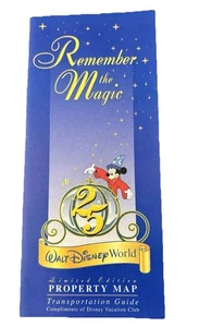 Disney 25° Anniversario Ricorda la Magia Guida Proprietà Mappa Trasporto 1996 Nuovo - Foto 1 di 12