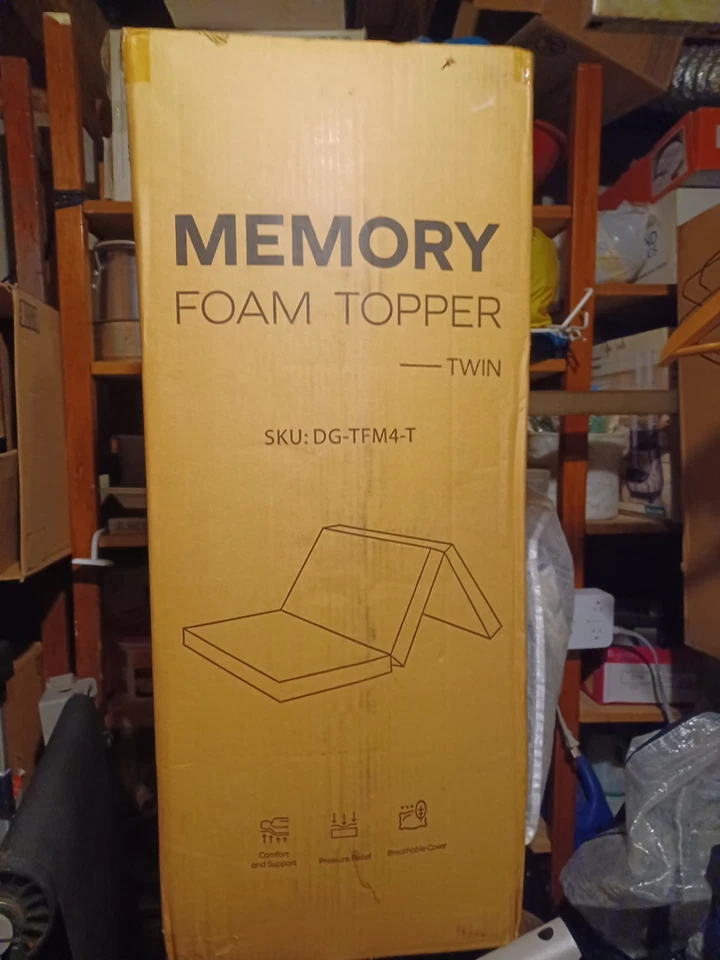  Topper triple de espuma viscoelástica 4 pulgadas -Envío y devolución gratuitos -Devolución de efectivo ($5) Foto 1 de 4