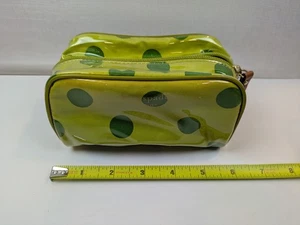 Kate Spade Kosmetiktasche Reißverschluss grün mit grünen Tupfen 7"x3"x3 1/2" - Bild 1 von 4