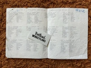 Vintage WWF Schedule Sheet December 1984 Buddy Rose Wrestlemania Roddy Piper WCW - Picture 1 of 2