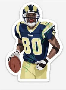 Issac Bruce #80 L.A Rams ( St. Louis) Character Rendering NFL Football MAGNET - Picture 1 of 1
