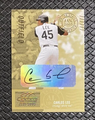 CARLOS LEE 2005 Leaf Century Mirror Gold Auto /25 Chicago White Sox Legend - Image 1 of 2