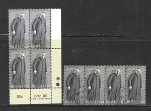 Malta 100th anniversary of the Birth of Dun Gorg Preca Blks of 4 MNH & Used set - Picture 1 of 1