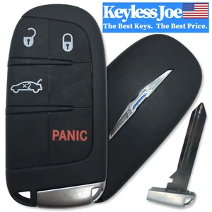 Chrysler 4 botones lápida llave sin llave maletero completo OEM llavero llave inteligente - Imagen 1 de 5