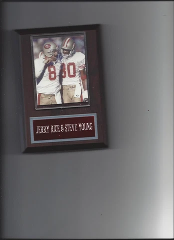 JERRY RICE & STEVE YOUNG PLAQUE SAN FRANCISCO FORTY NINERS 49ers FOOTBALL NFL Cover