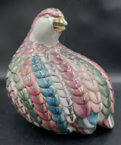 Beautiful Rare Andrea Sadek Quail Multi Color Hand Painted w Gold Trim 6" - Picture 1 of 7