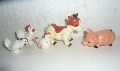 Vintage Li'l Playmates Farm Animals Lot Of 5 – Moving Parts by Playskool S-30a - Изображение 1 из 3