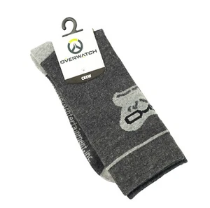 Overwatch Winston Crew Sock Pair Grey - Picture 1 of 1