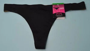 Nwt Maidenform Invisible Comfort Thong BLACK sz 7 large - Picture 1 of 3