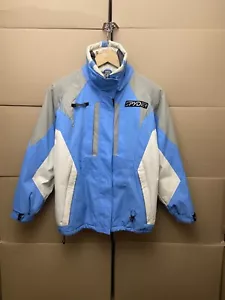 SPYDER JACKET WOMENS SKI WINTER SIZE S JAPANESE Y2K VINTAGE SNOAWBOARD BLUE DRIL - Picture 1 of 24