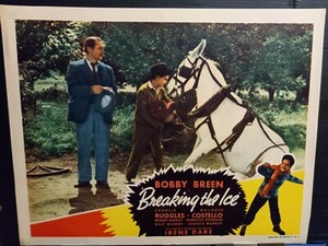 Lobby Card 1938 BREAKING THE ICE Bobby Breen Charles Ruggles angry horse