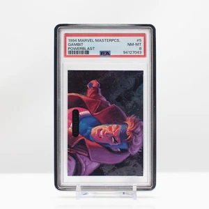 1994 Marvel Masterpieces #5 Gambit Powerblast PSA 8 - Foto 1 di 4