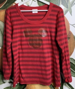 Disney Collection by Hanna Andersson Medium Striped Long Sleeve Pajama Top Red - Picture 1 of 8