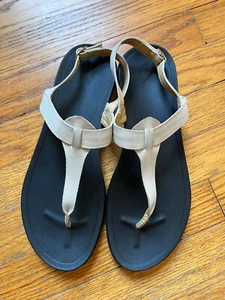 Sandalias para mujer Olukai Ekeu marfil 11 hebillas correa de cuero 41 - Imagen 1 de 9