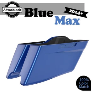 BLUE MAX Advanblack CVO Tapered Extended Saddlebag Fits 14+ Harley Touring - Picture 1 of 7