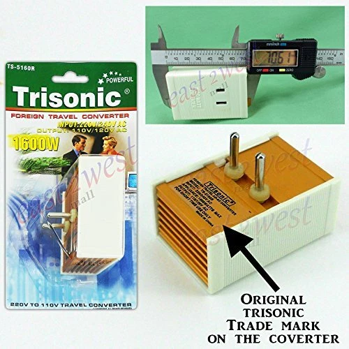 FOREIGN TRAVEL CONVERTER 1600 W WATT - AC VOLTAGE STEP DOWN POWER ADAPTER CONVER - Image 1 of 1