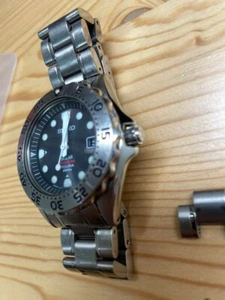 SEIKO Prospex V145-0AH0 Diver Titanium Mens Watch Analog Quartz Black Dial - Picture 1 of 7