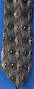 EUC Lovely HAGGAR CLOTHING Co TIE Grays, Blu, Maroon & Gold DIAMOND Pattern - Picture 1 of 4