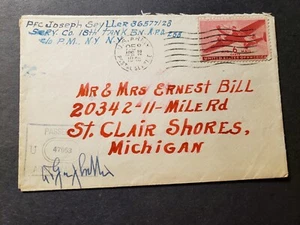 APO 258 BECKUM, GERMANY, ETO 1945 Censored WWII Army Cover 18th TANK Bn - Picture 1 of 2