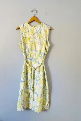 Vintage 1960s Leslie Fay Original Sleeveless Midi Dress Union Made Size Medium 1 - Image 1 of 4