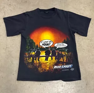 Vintage 1996 I LOVE YOU MAN Bud Light T shirt size large 100% cotton made USA - Picture 1 of 6