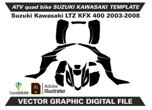 SUZUKI LTZ 400 KAWASAKI KFX 400 2003-2008 template Vector format AI CDR A65 - Bild 1 von 1