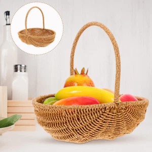  Carrying Picnic Basket Shopping for Garden Outdoor with Handle Baskets Fruit - Picture 1 of 12
