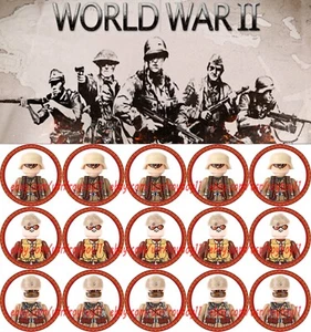15PCS World War II German North Africa Composite Army 4cm Plastic Figure DIY Toy - Imagen 1 de 1