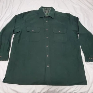 Levi Strauss & Co dunkelgrün schwer Baumwolle gefüttertes Shirt Jacke Herren Größe XL - Bild 1 von 4