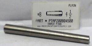 #8X4-1/2 TAPER PIN STEEL PLAIN .492" LARGE END DIAMETER (2)
