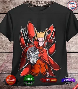 Naruto Shirt Shippuden Baryon Kyubi Kurama Anime Unisex Tee T-Shirt All Size - Picture 1 of 18