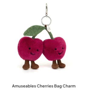 NEW! Jellycat Amuseables Twin Cherries Bag Charm w/tags - US ready to ship - Picture 1 of 1