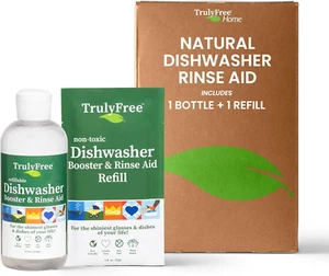 Natural Dishwasher Booster & Rinse Aid - Non-Toxic Dishwashing Aid Formula, R... - Picture 1 of 1